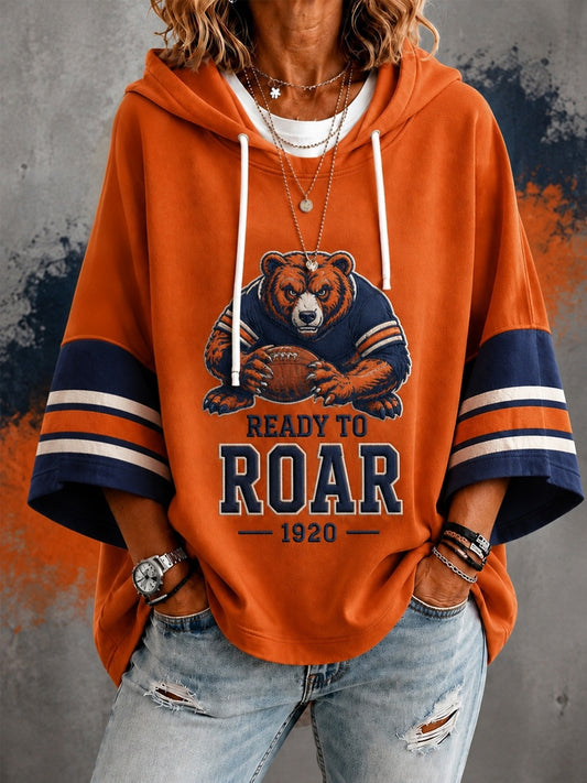 Women's Football Gameday Gift For Football Fans Casual Short-Sleeve Hoodie