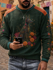 Men's Mexico Day of The Dead Art Printed Sweatshirt