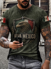 Men's Mexico Independence Day Art Printed T-shirt