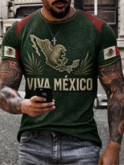 Men's Mexico Independence Day Art Printed T-shirt