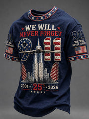 Men's We Will Never Forget 9 11 September 11 T-shirt
