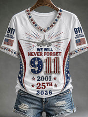 Women's We Will Never Forget 9 11 September 11 T-shirt