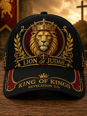 Unisex Christian Lion of Judah Art  Print Hat