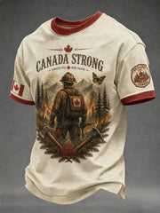 Men's Canada Strong Printed Casual T-Shirt