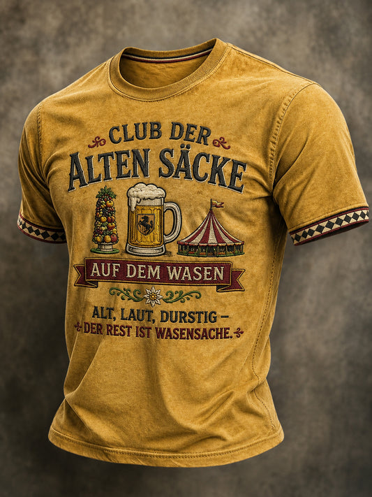 Men's Cannstatter Volksfest Funny Slogan Printed T-shirt