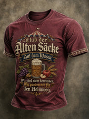 Men's Cannstatter Volksfest Funny Slogan Printed T-shirt