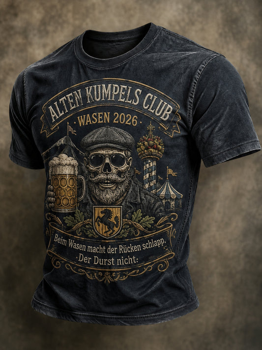Men's Cannstatter Volksfest Funny Slogan Printed T-shirt