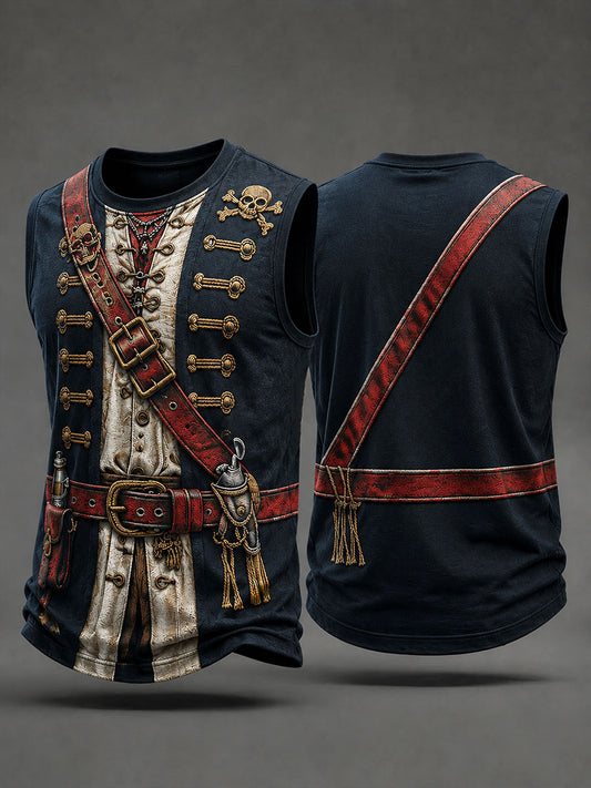 Men's Pirate Print Vests
