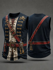 Men's Pirate Print Vests
