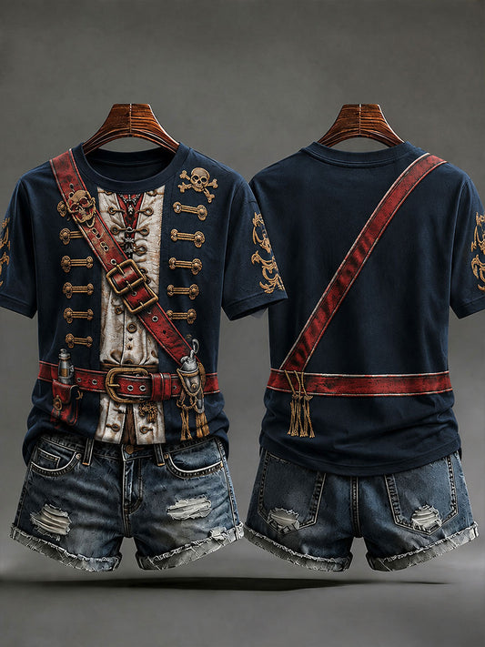 Women's Pirate Print T-Shirts