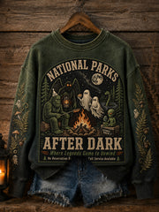 Women's PROTECT OUR NATIONAL PARKS Print Halloween Sweatshirt