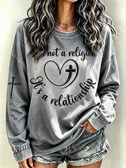Women's Faith Print Casual Sweatshirt