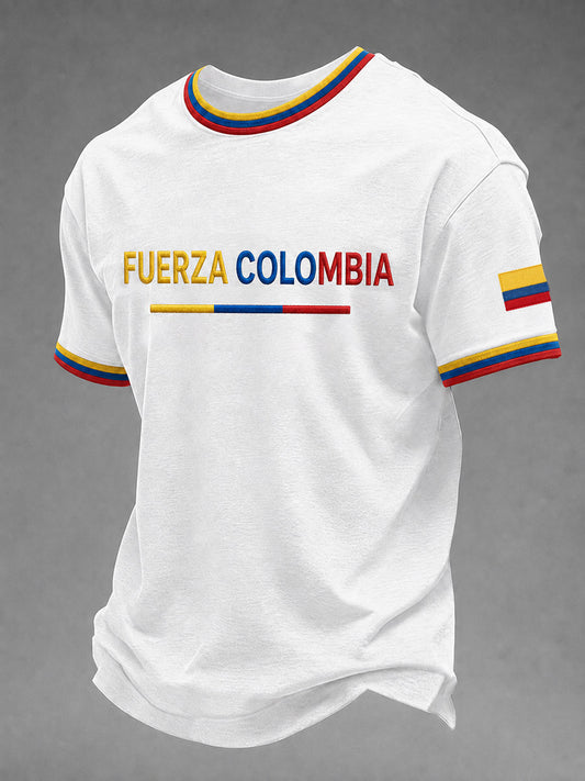 Men's Fuerza Colombia Print Casual T-Shirt