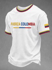 Men's Fuerza Colombia Print Casual T-Shirt