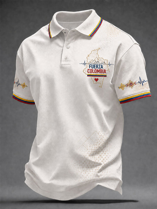 Men's Fuerza Colombia Print Casual T-Shirt