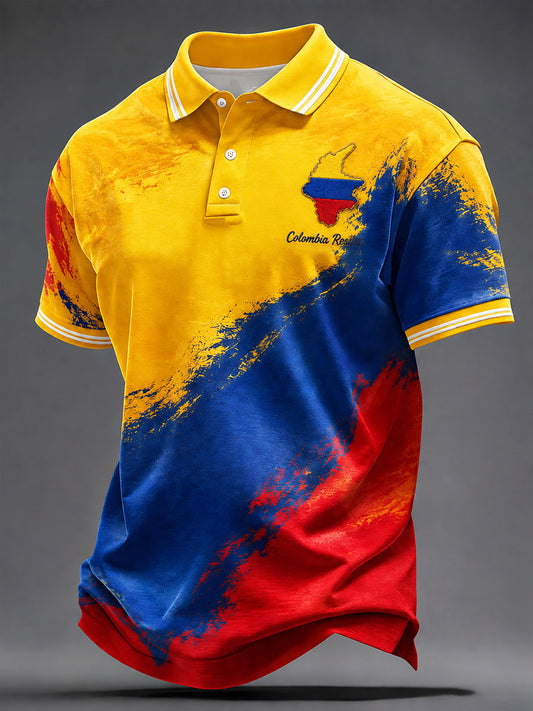 Men's Colombia Resiste Printed Polo Shirt