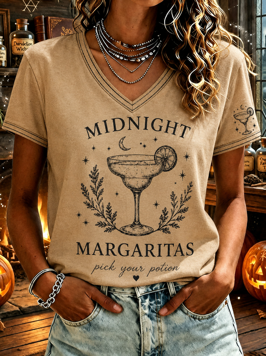 Women's Midnight Margaritas Print short-sleeved T-shirt