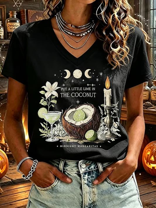 Women's Midnight Margaritas Print short-sleeved T-shirt