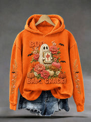 Women's Mahjong Halloween Ghost Casual Regular Sweatshirt