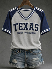 Women's Game Day Football Printed Casual T-Shirt