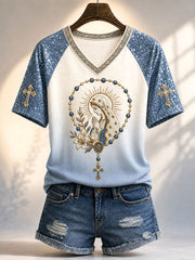 Women's Virgin Mary Rosary T-Shirts