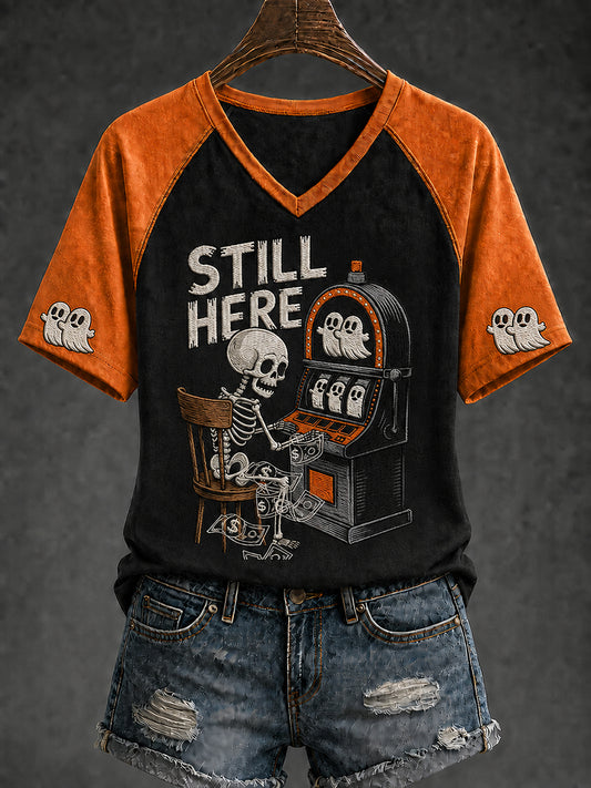 Women's Las Vegas Halloween Print T-shirt