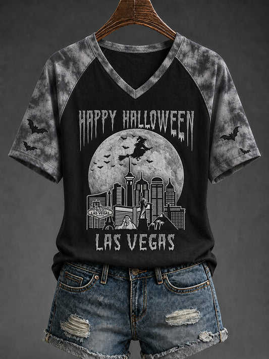 Women's Las Vegas Halloween Print T-shirt