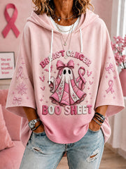 Women’s Breast Cancer Is Boo Sheet Short-Sleeve Hoodie