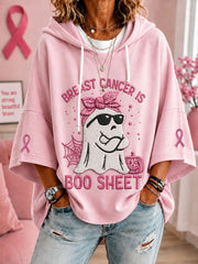 Women’s Breast Cancer Is Boo Sheet Short-Sleeve Hoodie