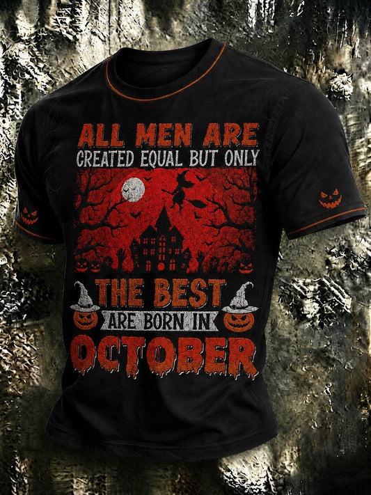 Men's Halloween Printed T-shirt
