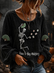 Women's Gothic Halloween Mahjong Tops