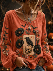 Women's Gothic Halloween Mahjong Tops