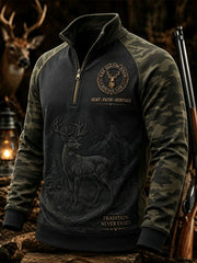 Men's Vintage Traditional Reindeer Pattern Western Sweatshirt