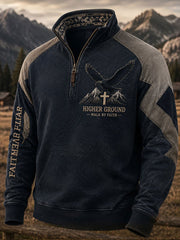 Men's Vintage Western Zip-Up Hoodie