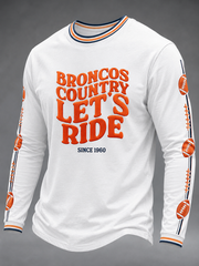 Men's Football Gameday Gift For Football Fans long sleeve round neck T-shirt
