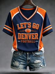 Women's Football Gameday Gift For Football Fans short-sleeved T-shirt
