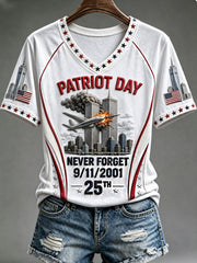 Women's PATRIOT DAY NEVER FORGET 9/11/2001  25THT-shirt