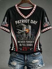 Women's PATRIOT DAY NEVER FORGET 9/11/2001  25THT-shirt