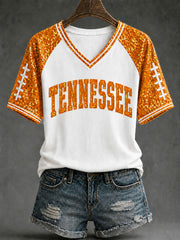 Women's Game Day Football Print Casual T-Shirt