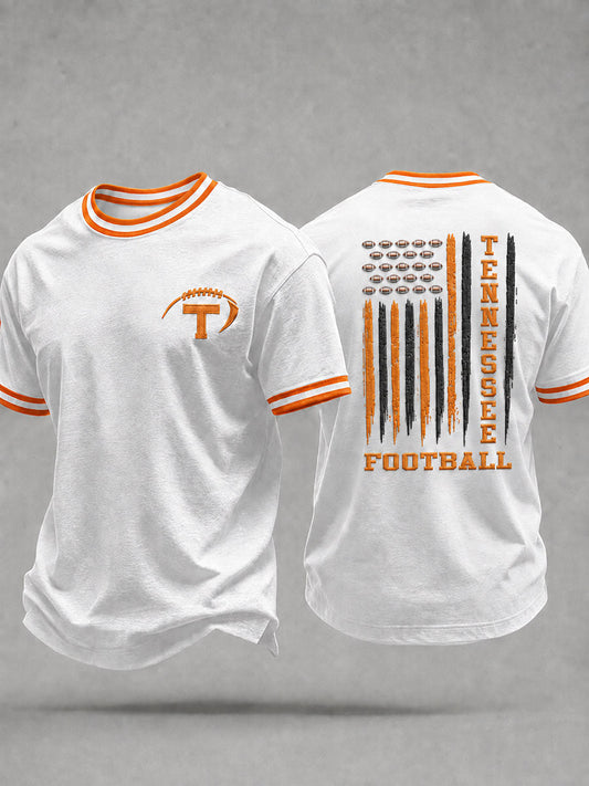 Men's Tennessee Football Print Casual T-Shirt