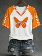 Women's Tennessee Football Print Casual T-Shirt