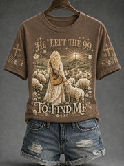 Women's Faith "HE LEFT THE 99 TO FIND ME" Commemorative T-shirt