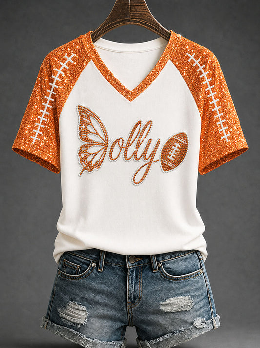 Women's Tennessee Football Casual Printed T-shirt
