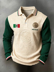 Men's Mexico Independence Day Art Printed Casual Tops
