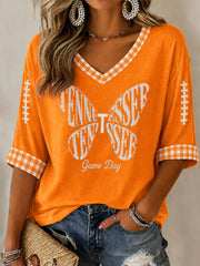 Women's Tennessee Football Casual Printed T-Shirt