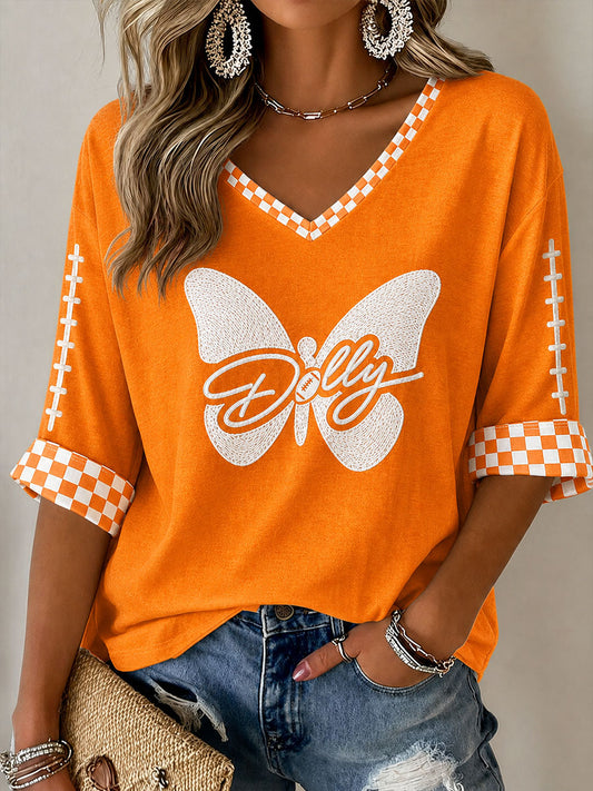 Women's Tennessee Football Casual Printed T-Shirt