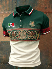 Men's Mexico Independence Day Printed Casual Tops