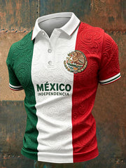 Men's Mexico Independence Day Printed Casual Tops