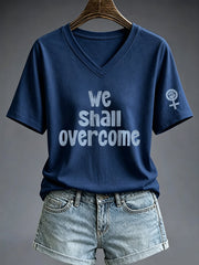 Women's We Shall Overcome Print T-shirt