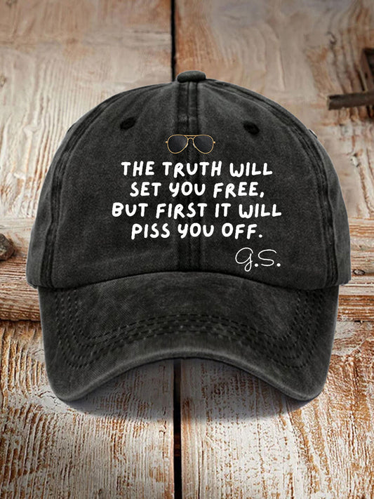 Unisex The Truth Will Set You Free But First It Will Piss You Off Feminist Quote Hat